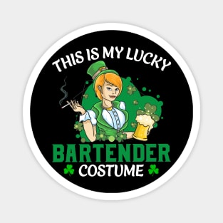 This Is My Lucky Bartender Costume Magnet